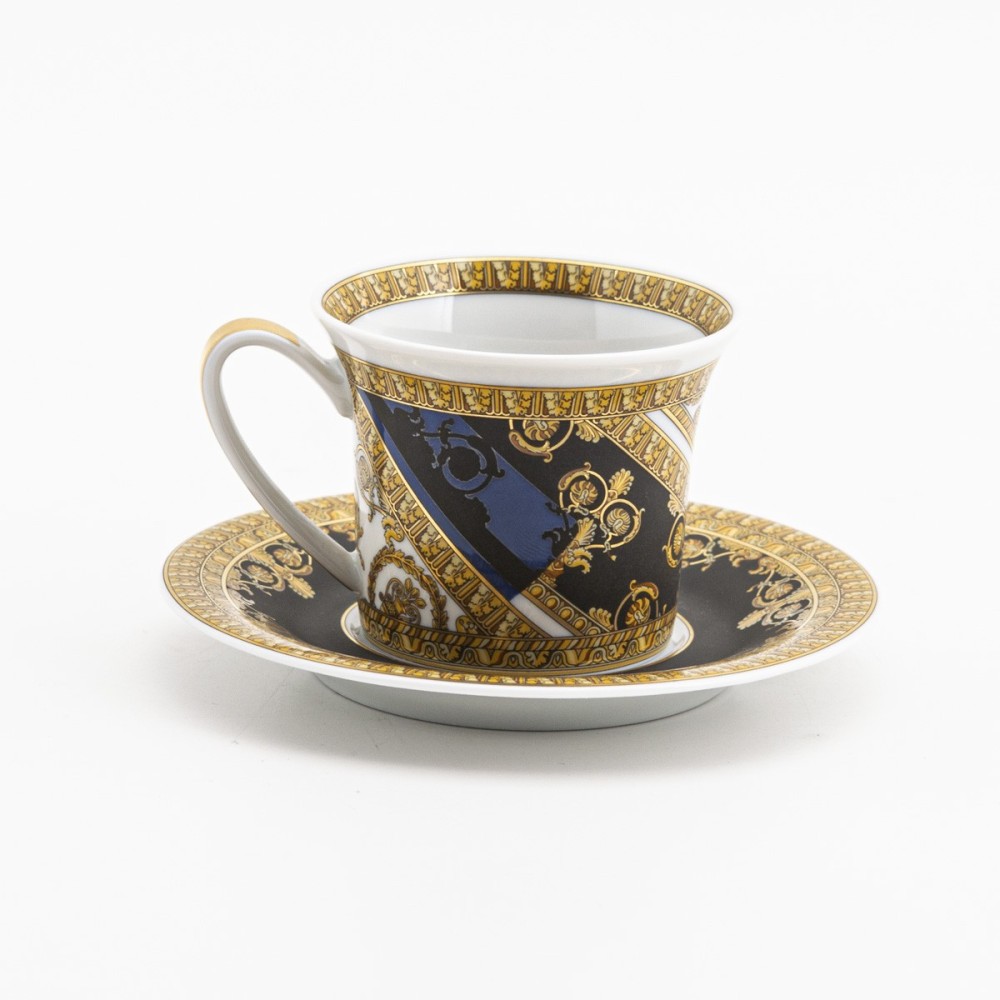 VERSACE ROSENTHAL TAZZA ESPRESSO BAROQUE AND ROLL